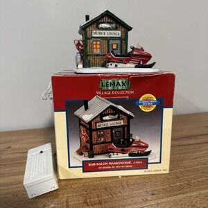 Lemax Musky Lounge 14666 with Light & Accessories IOB Village Collection 2001